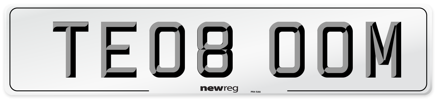 TE08 OOM Number Plate from New Reg